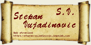 Stepan Vujadinović vizit kartica